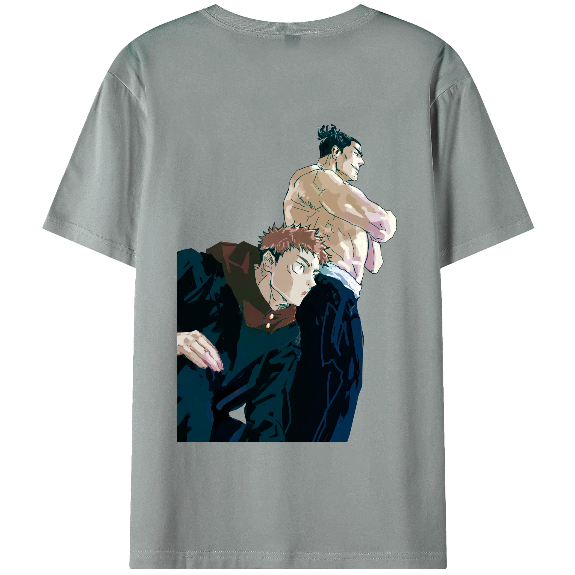 （画像用） 呪術廻戦 Jujutsu Kaisen 綿100％ メンズ半袖Tシャツ（バックプリント） 通気性